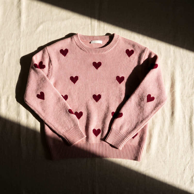 Sweater „Herzchen" Rosé